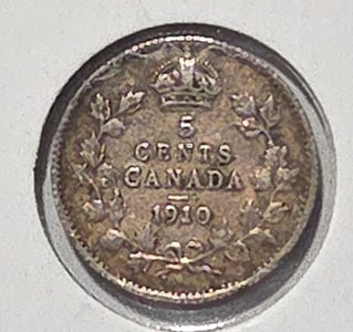 1910 5 Cent Silver Pointed Leaves image 2