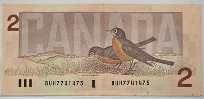 $2.00 Banknote 1986 series Thiessen-Crow - BUH7741475 image 1