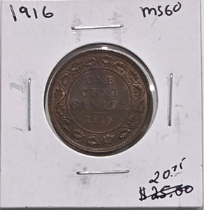 1916 Large Cent MS60
