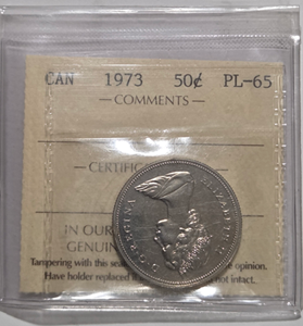 1973 50 cent Graded PL-65