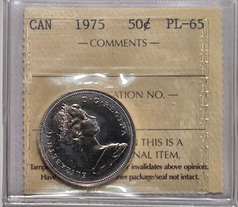 1975 50 cent Graded PL-65