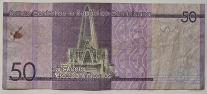 Dominican Republic 50 Pesos Banknote 2022 QB9503574 image 1