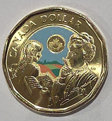 2024 $1 150th Anniversary of the Birth of L.M. Montgomery Coloured Loonie image 0
