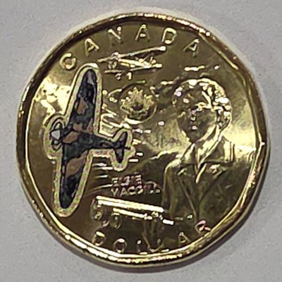 2023 $1 Honouring Elsie MacGill Coloured Loonie image 0