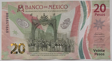 Mexico 20 Pesos Banknote 5 Oct 2021 Issue image 0