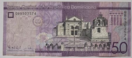 Dominican Republic 50 Pesos Banknote 2022 QB9503574 image 0