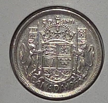 1955 50 Cent  Silver image 2