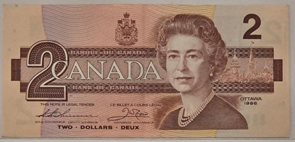 $2.00 Banknote 1986 series Thiessen-Crow - BUH7741475 image 2