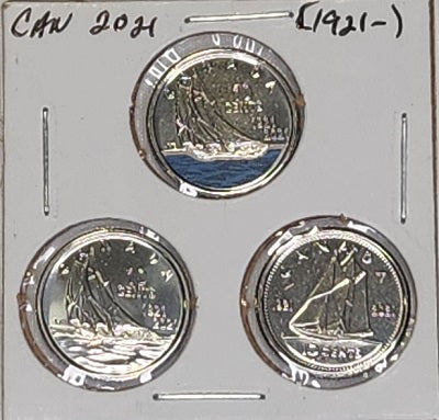 2021 10 cent Commemorating 100 Years of the Blue Nose