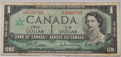 $1.00 Banknote 1967 Beattie-Rasminsky - HP4900745 image 0