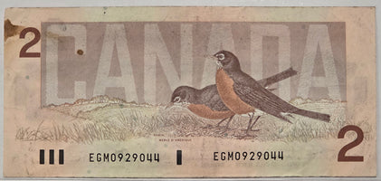 $2.00 Banknote 1986 Series Thiessen-Crow - EGM0929044 image 1