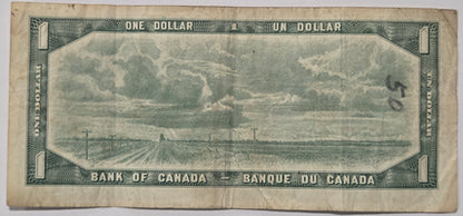 $1.00 Banknote 1954 Beattie-Rasminsky - BF6301115 image 1