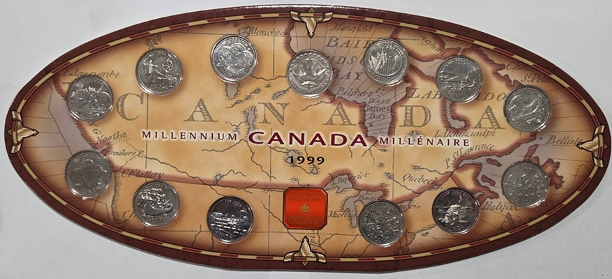 1999 Canadian Millennium Set 13 Coins image 1