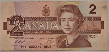 $2.00 Banknote 1986 Series Thiessen-Crow - EGM0929044 image 0