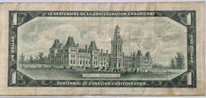 $1.00 Banknote 1967 Beattie-Rasminsky - HP4900745 image 1