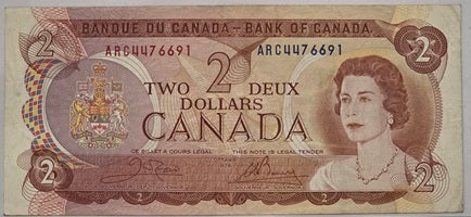 $2.00 Banknote 1974 Series Crow-Bouey - ARC4476691 image 2